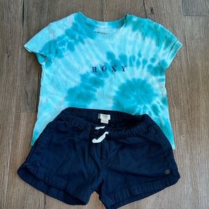 Roxy tshirt and shorts